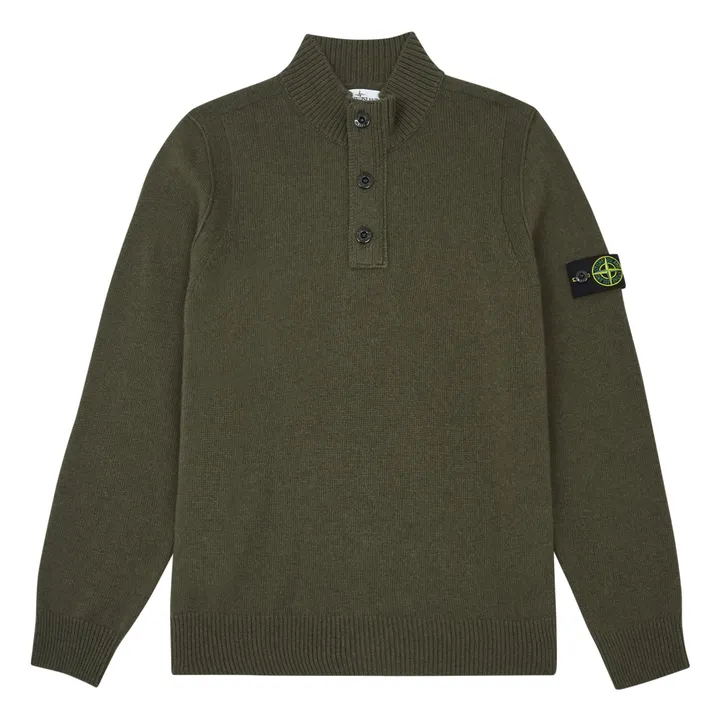 Pull Col Camionneur  | Vert kaki- Image produit n°0