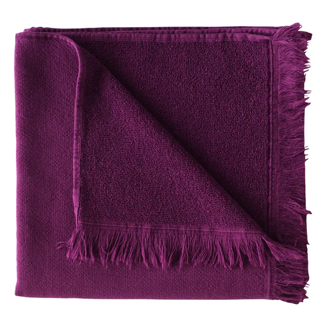 Luna organic cotton bath towel  | Crimson