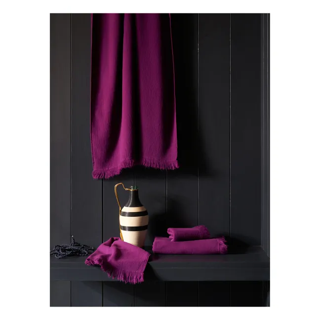 Luna organic cotton bath towel  | Crimson