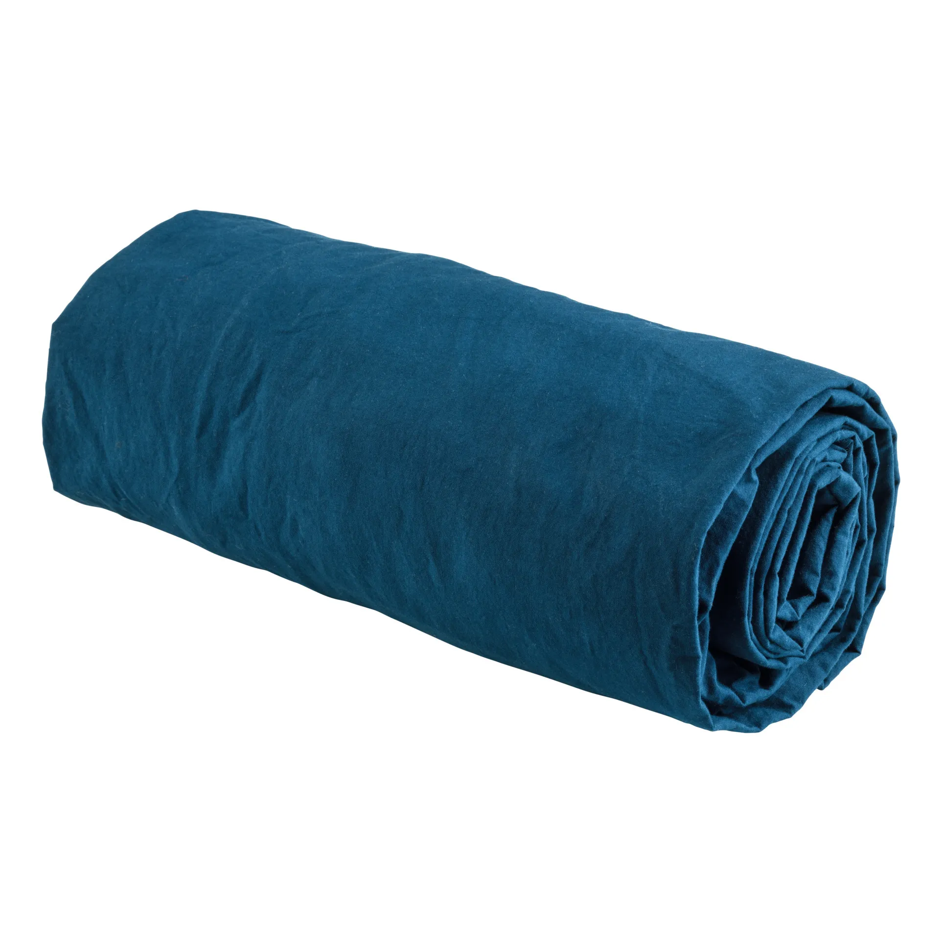 La Cerise Sur Le Gâteau Peacock Blue Celeste Fitted Sheet In Organic Cotton