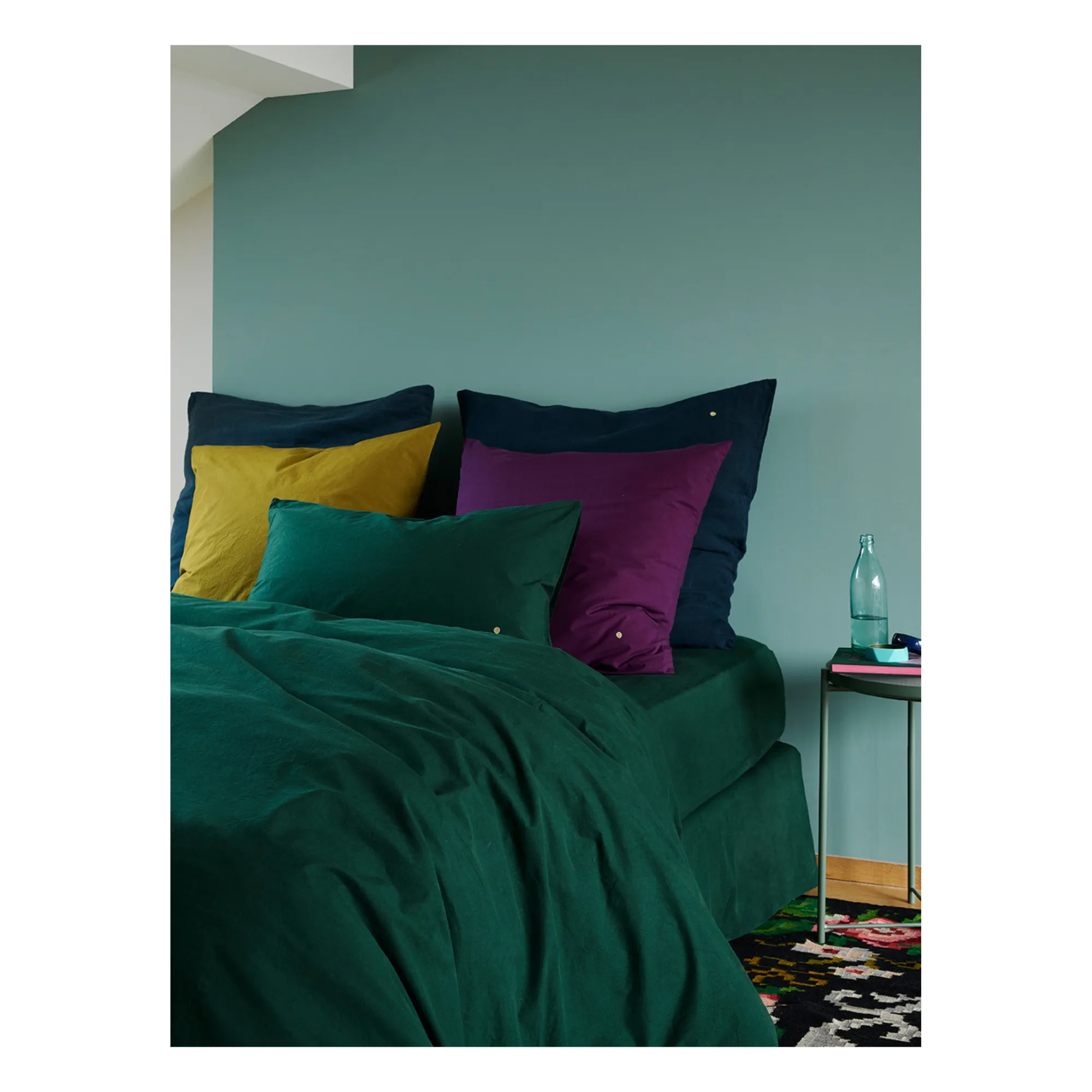 Taie d'oreiller Celeste | Vert foncé- Image produit n°1