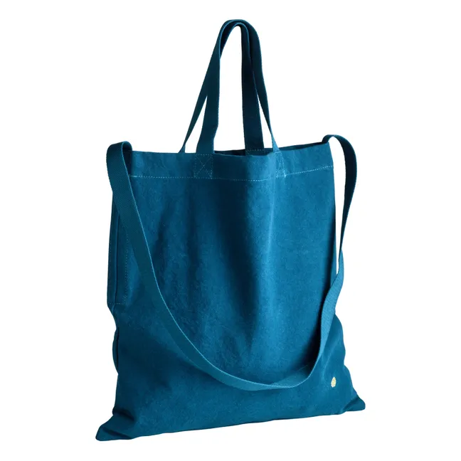 City Iona bag in cotton canvas | Peacock blue