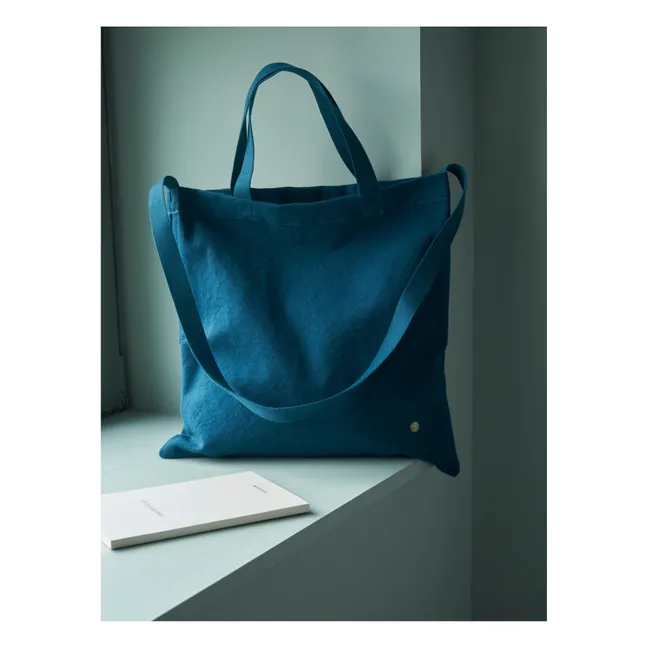City Iona bag in cotton canvas | Peacock blue