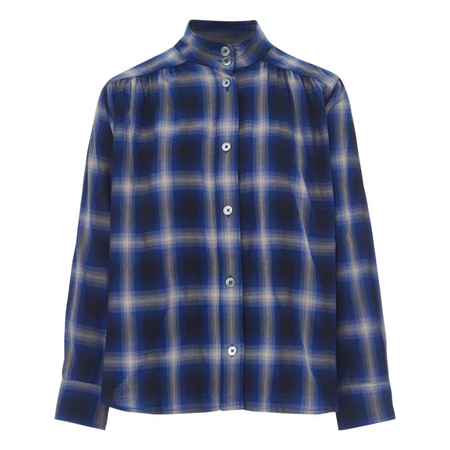 Blouse Peachy Carreaux - Collection Femme | Bleu foncé