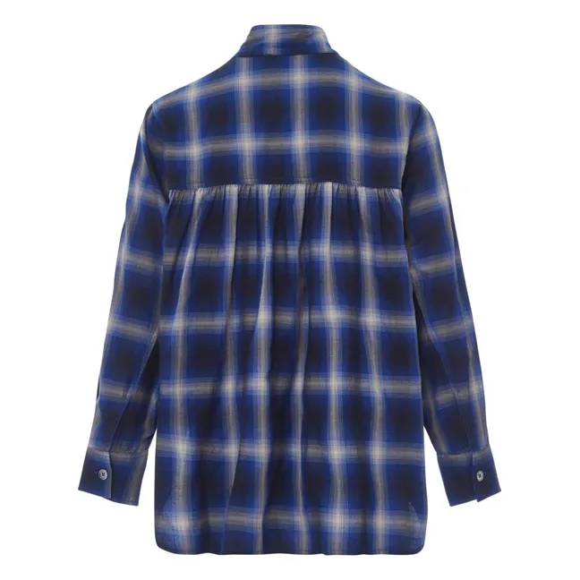 Blouse Peachy Carreaux - Collection Femme | Bleu foncé