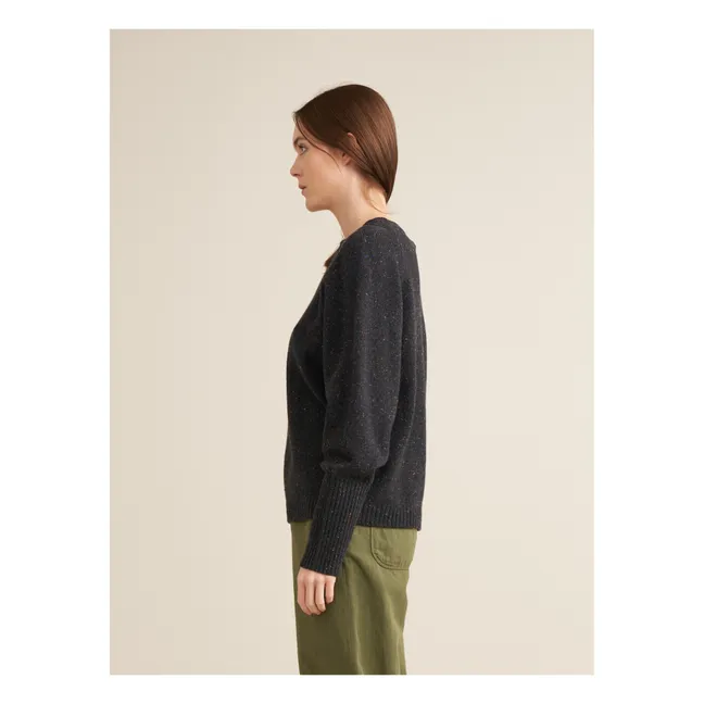 Kear Pullover aus recycelter Wolle - Damenkollektion | Kohle