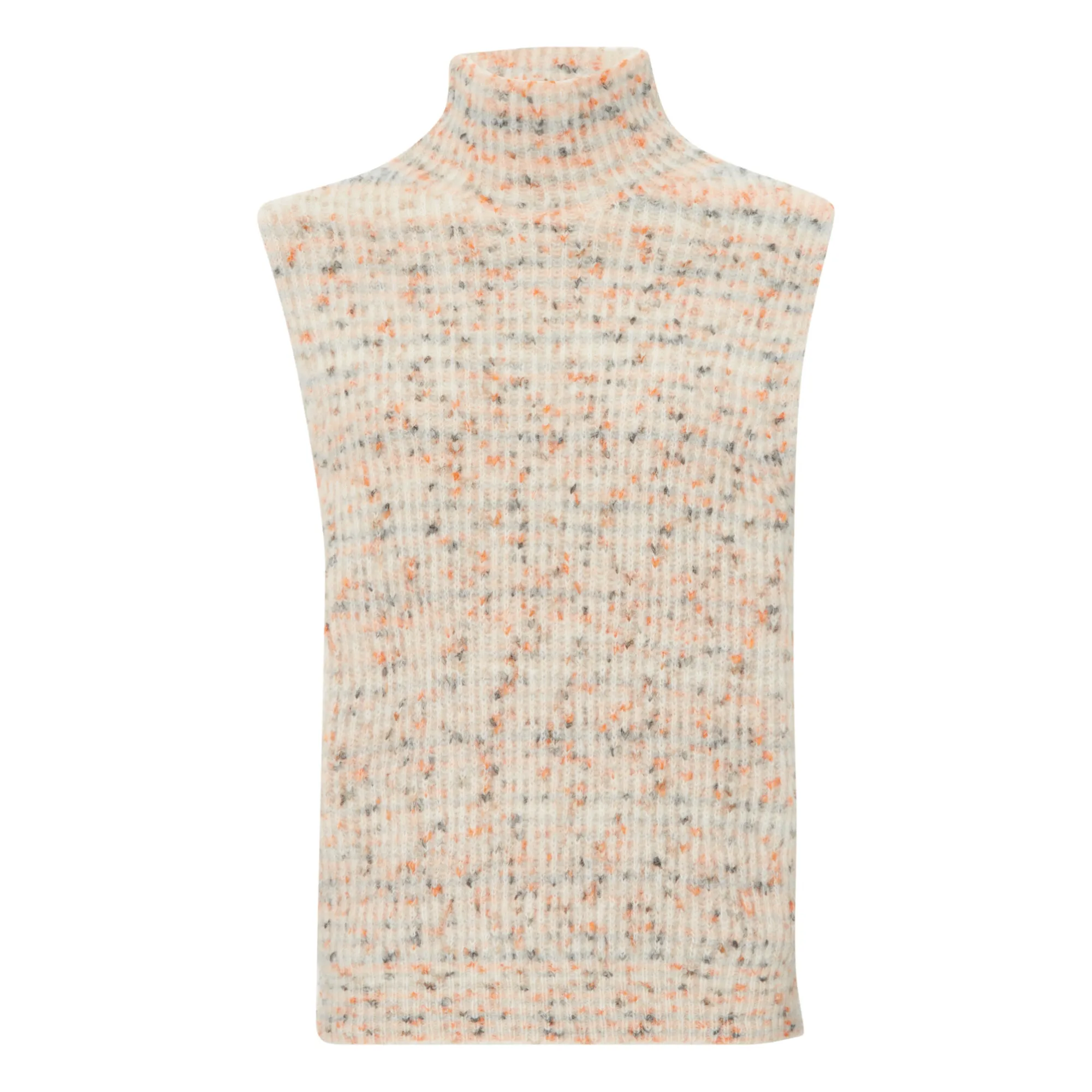 Bellerose Women's Ecru Lattem Extra Fine Merino Wool Sleeveless Sweater - Collection