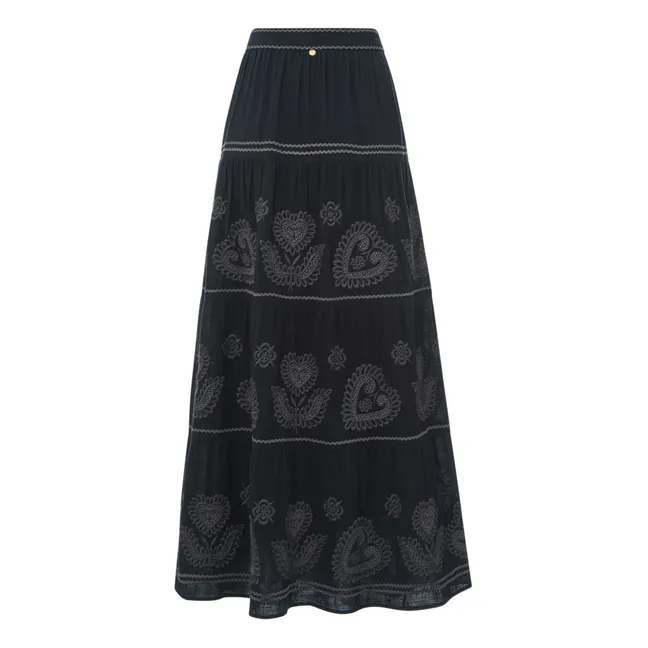 Robby skirt Cotton crepe | Black