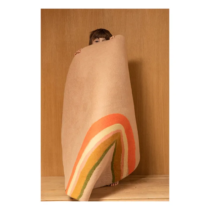 Tapis Indreni en feutre | Nude- Image produit n°1