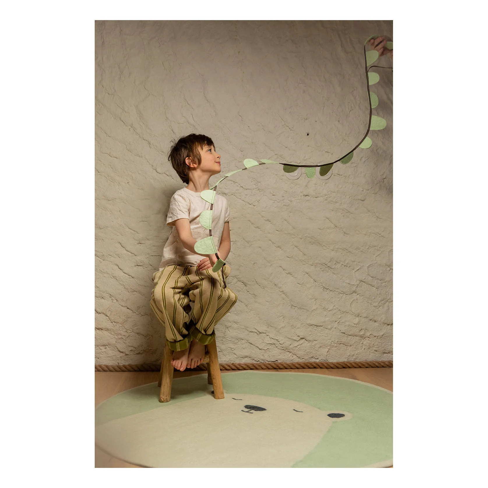 Tapis Pasu Grizzly en feutre | Menthe glaciale- Image produit n°1