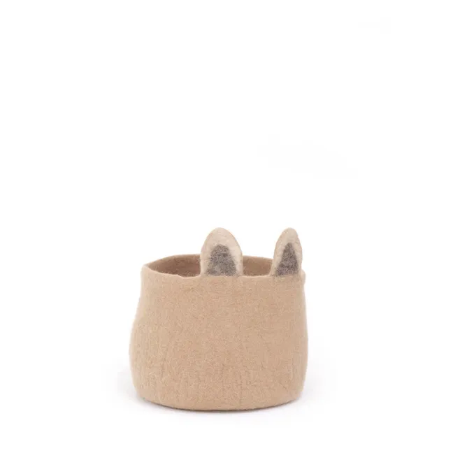 Pasu Felt Fox Basket | Nude
