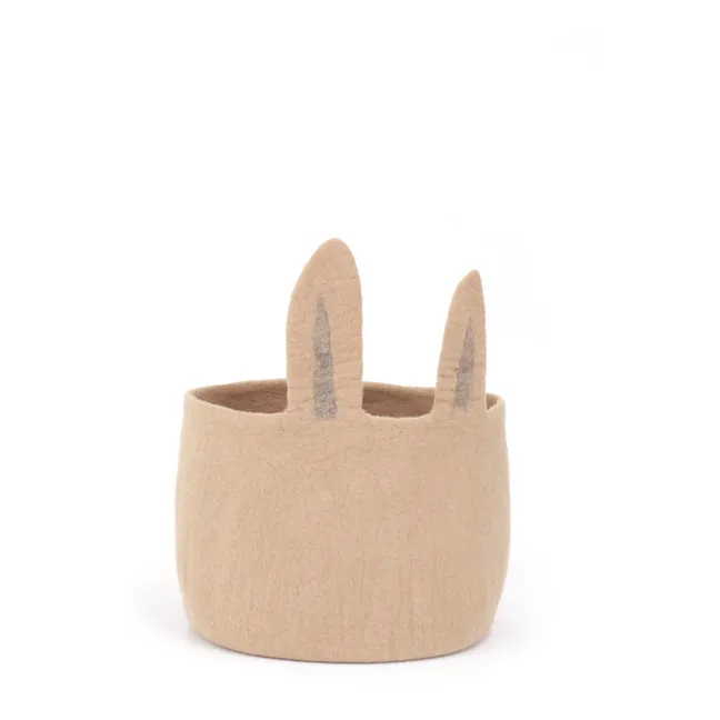 Pasu felt rabbit basket | Nude