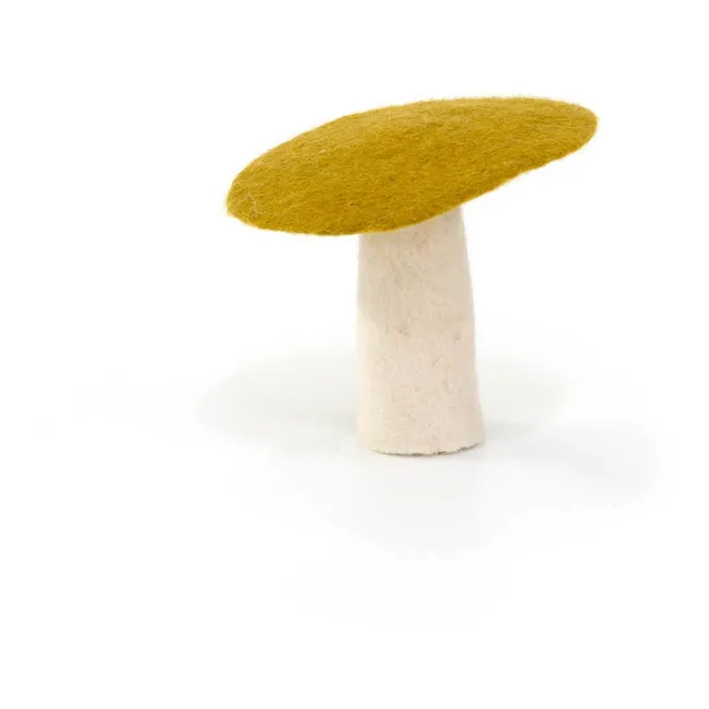 Decorative felt mushroom | Pistachio green