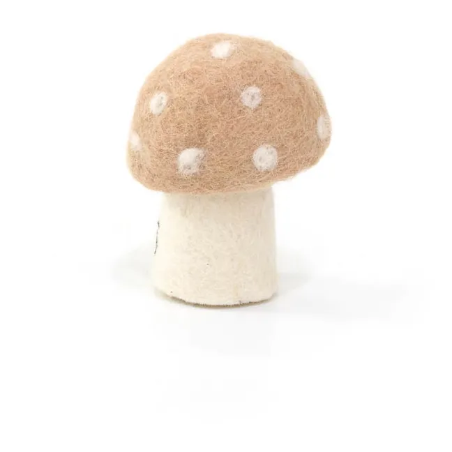 Dotty decorative felt mushroom | Nude