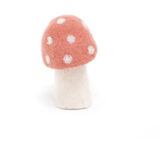 Fungo decorativo Dotty in feltro | Rosa Litchi