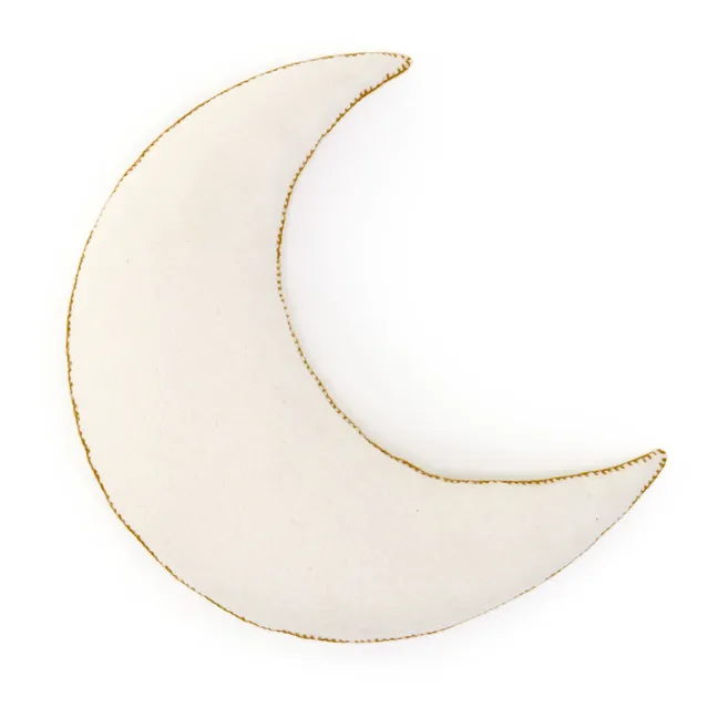 Coussin Lune en feutre | Blanc