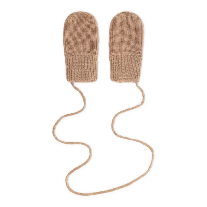 Moufles en Maille Bébé | Camel- Image produit n°1