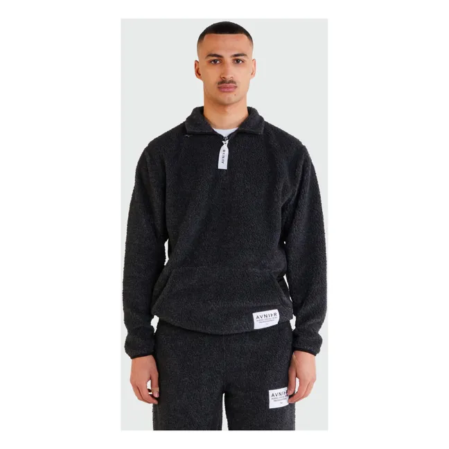 Amplify - Top in felpa con zip riciclata | Grigio
