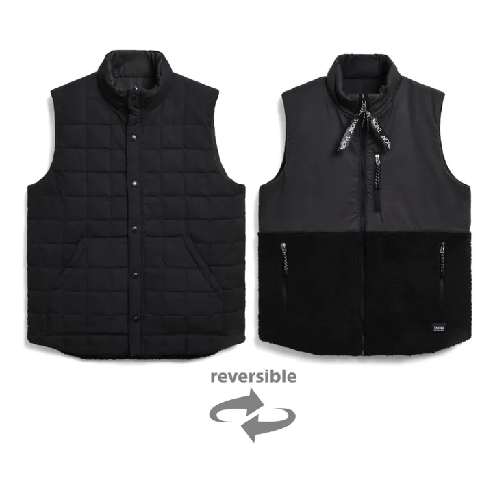 Reversible Sleeveless Jacket Black Reversible Sleeveless Jacket Black