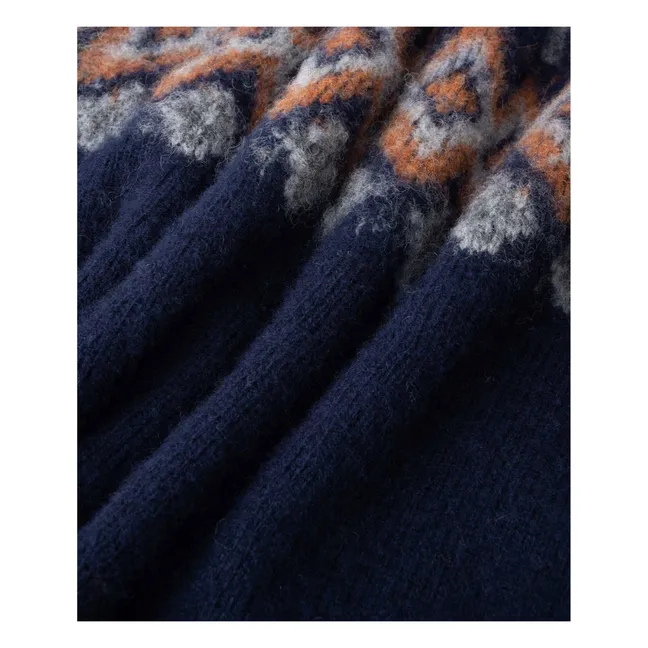 Love on The Rocks Wool Roll Neck Sweater | Navy blue
