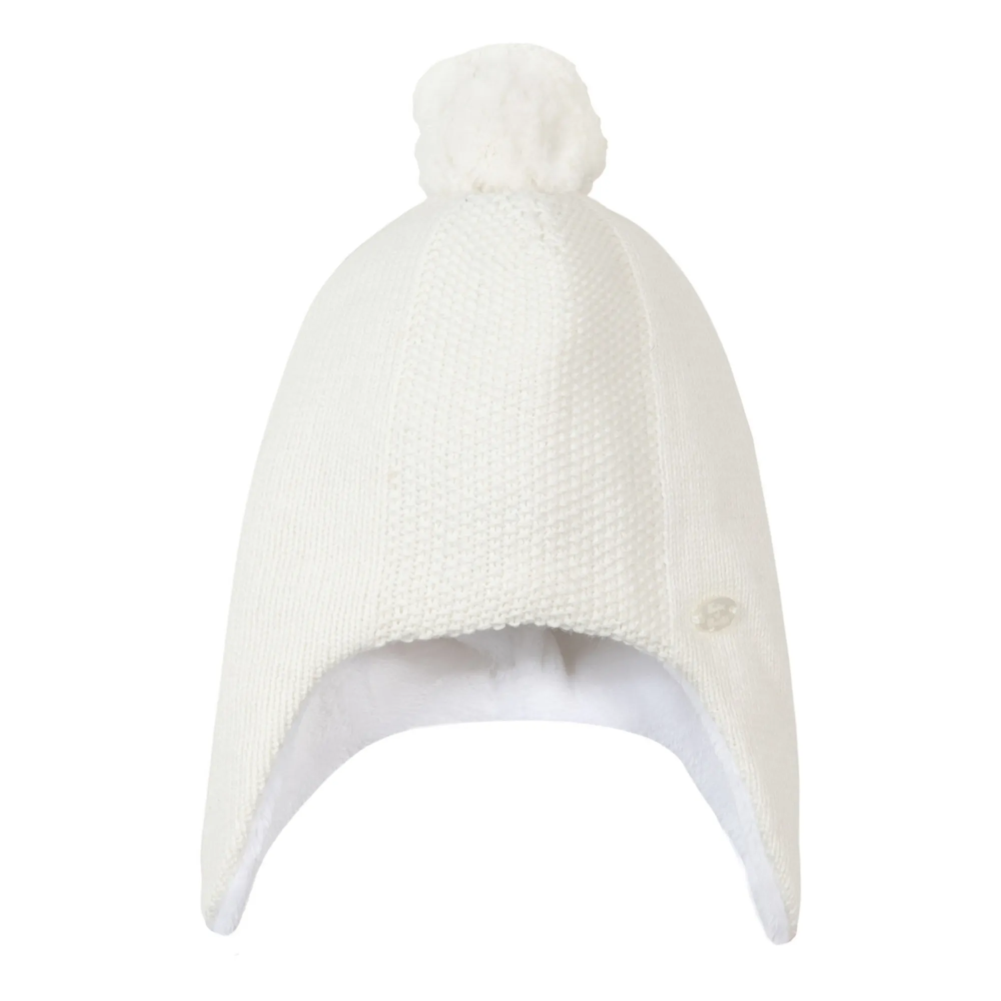 Tartine Et Chocolat Ecru Embroidered Cotton, Wool And Cashmere Bobble Hat