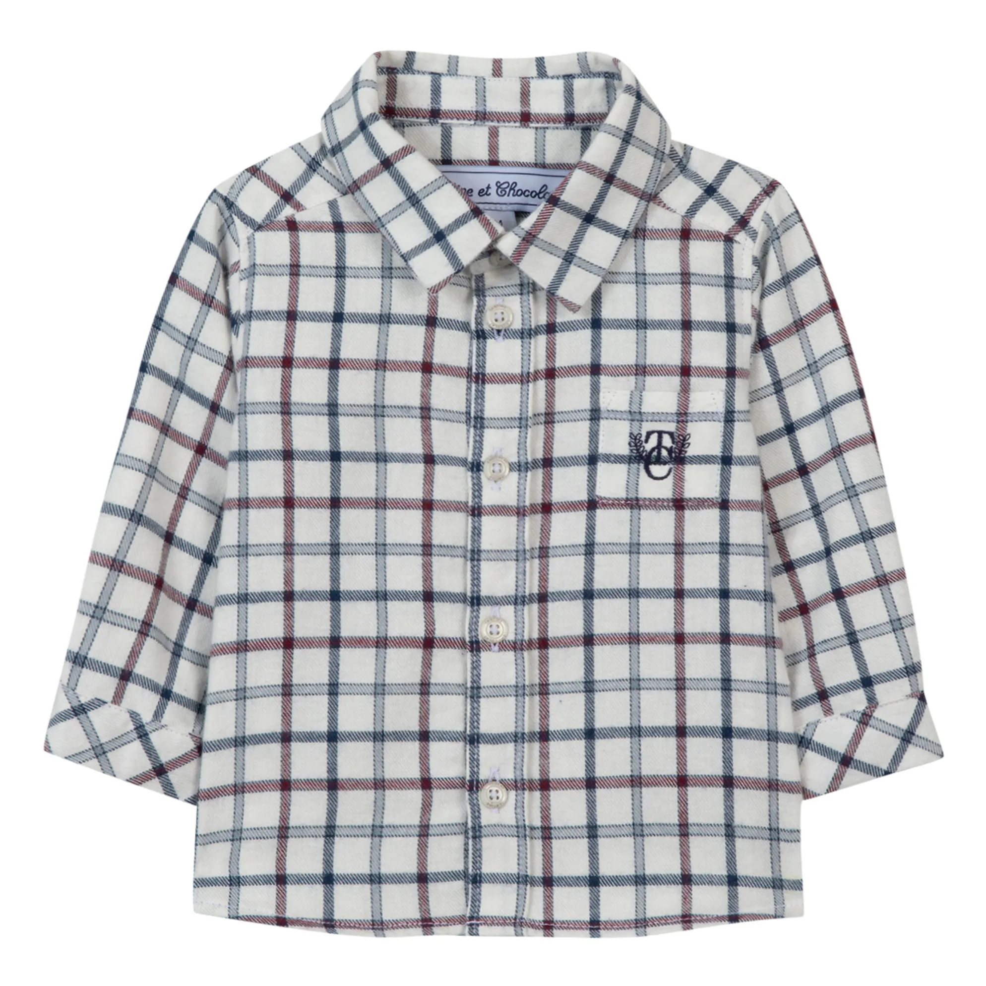 Tartine Et Chocolat Ecru Checked Flannel Shirt