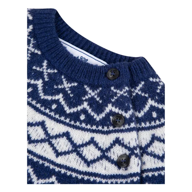 Maglione in lana Jacquard | Blu