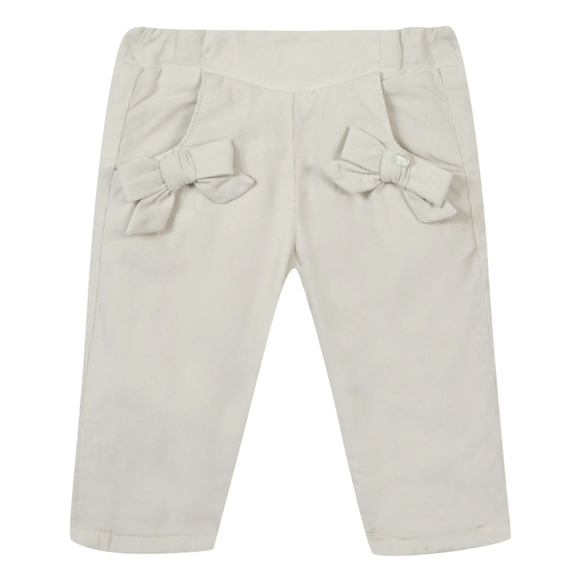 Tartine Et Chocolat Taupe Brown Milleraies Velvet Pants With Bows