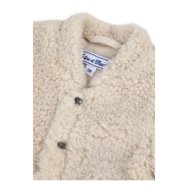 Fur-look Jacket | Ecru