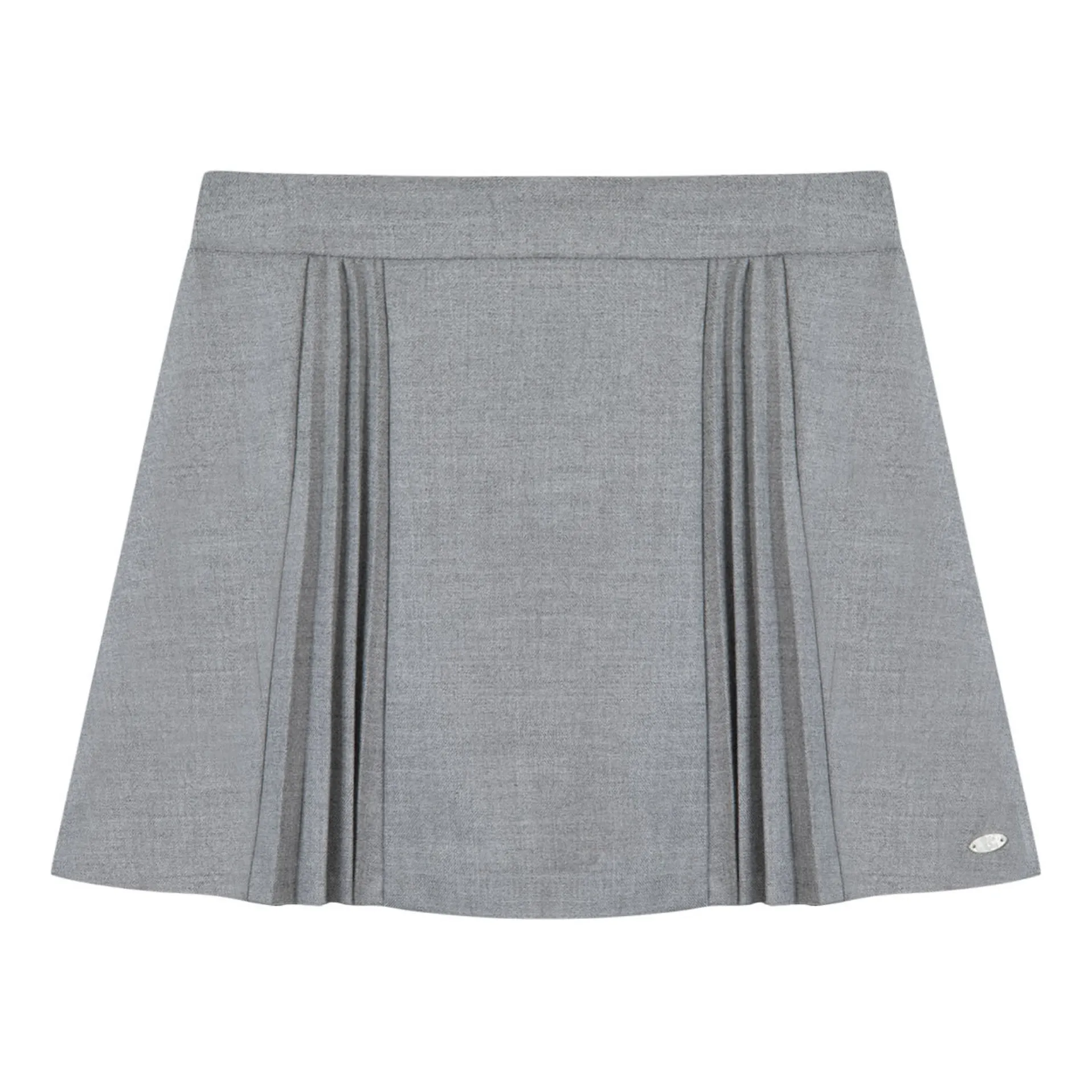 Tartine Et Chocolat Heather Grey Pleated Skirt