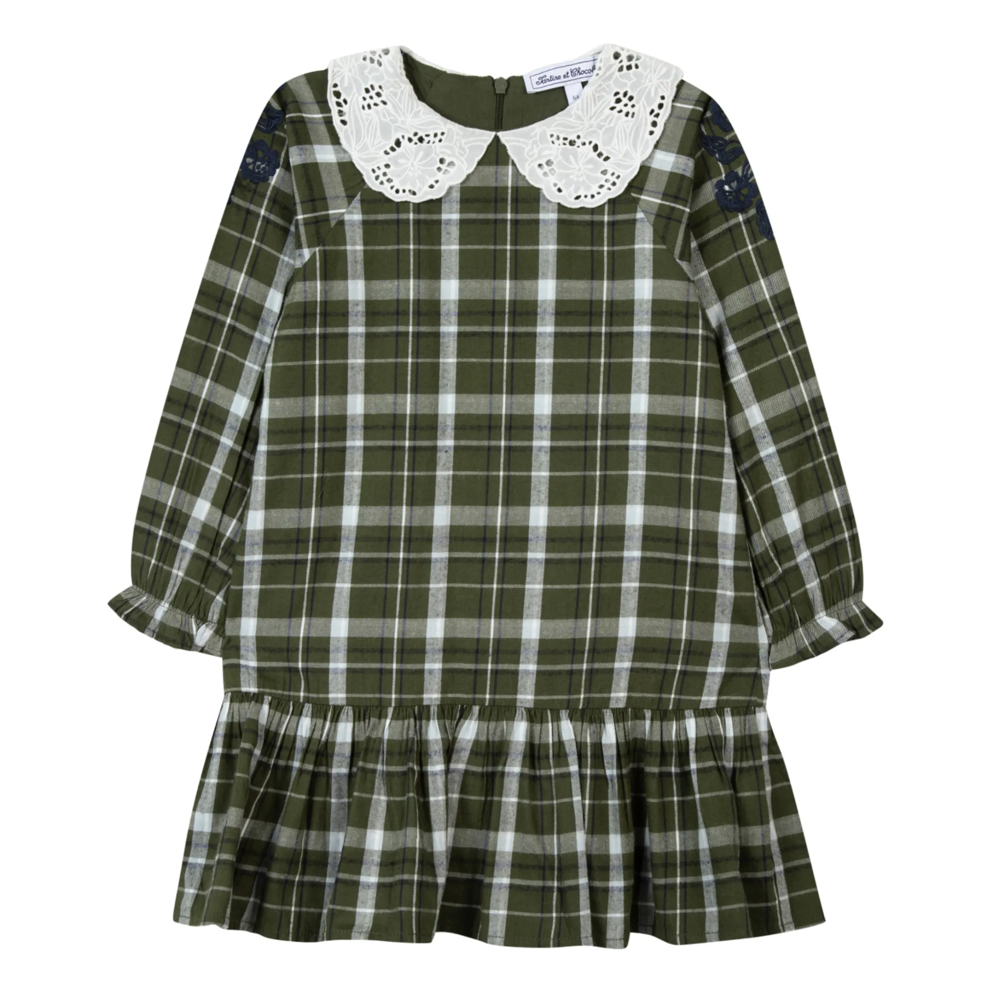 Tartine Et Chocolat Khaki Checked Dress