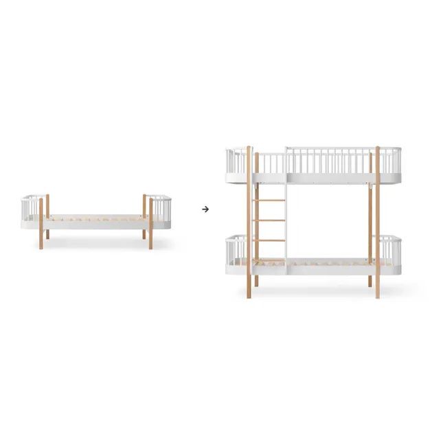 Kit de conversion lit/lit junior Original Wood - en lit superposé | Chêne