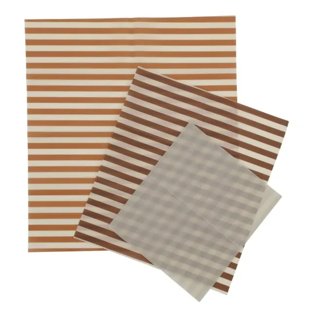 Beeswax Food Wraps - Set of 3 | Terracotta
