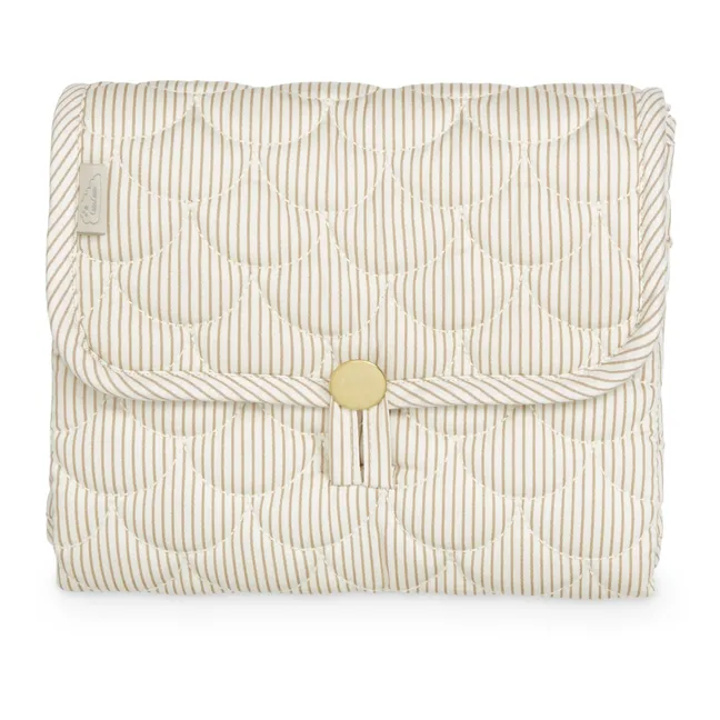 Stripes Camel travel changing mat