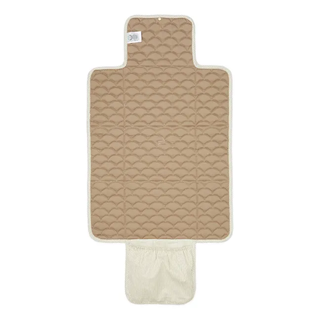 Stripes Camel travel changing mat