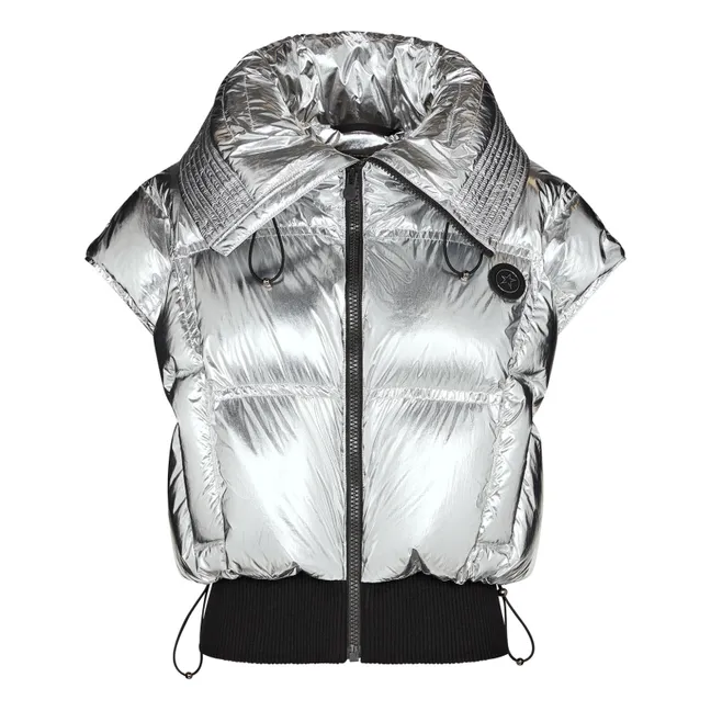 Sierra Sleeveless Ski Jacket | Silver grey