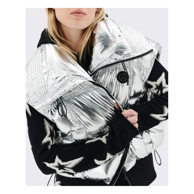 Sierra Sleeveless Ski Jacket | Silver grey