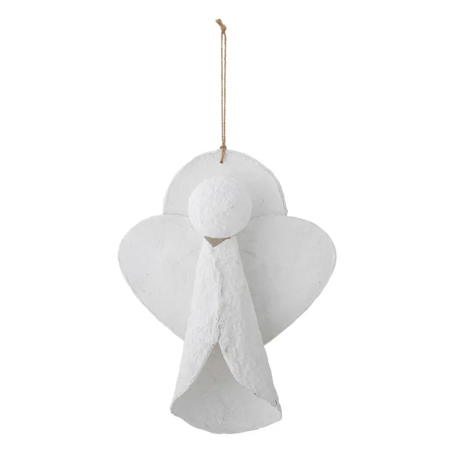 Argelers papier-mâché Christmas bauble | White