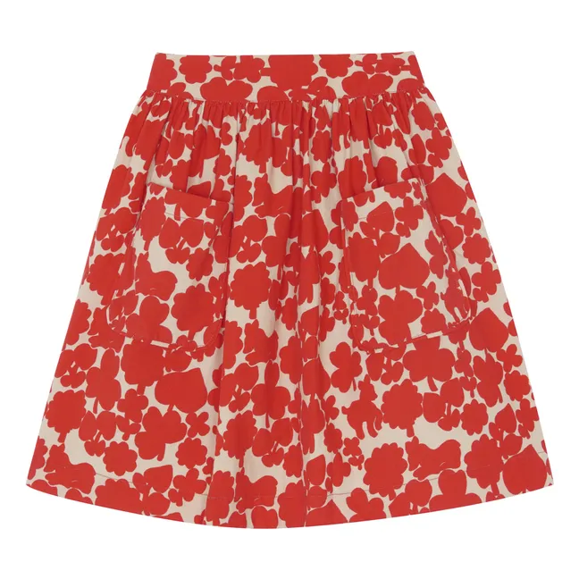 Milleraies Hedda Velvet Skirt | Red