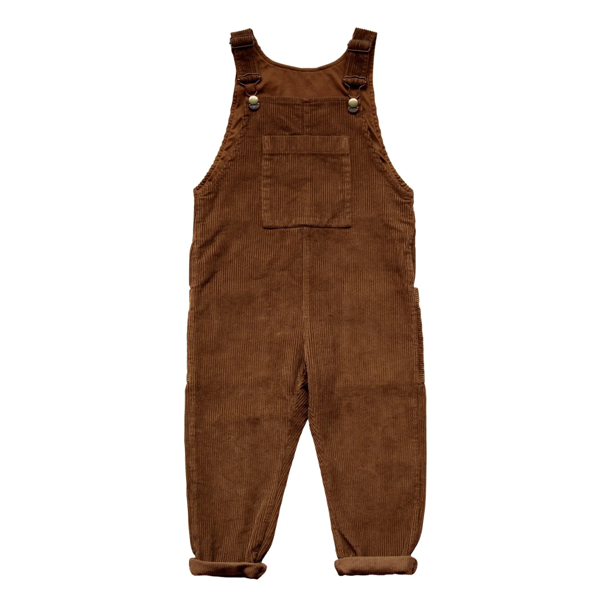 The Simple Folk Unisex Rust Wild & Free Corduroy Overalls