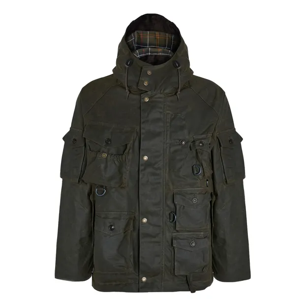 Barbour × BARACUTA wax jacket Baracuta Baracuta x Barbour Wax Jacket Black at CareOfCarl.com