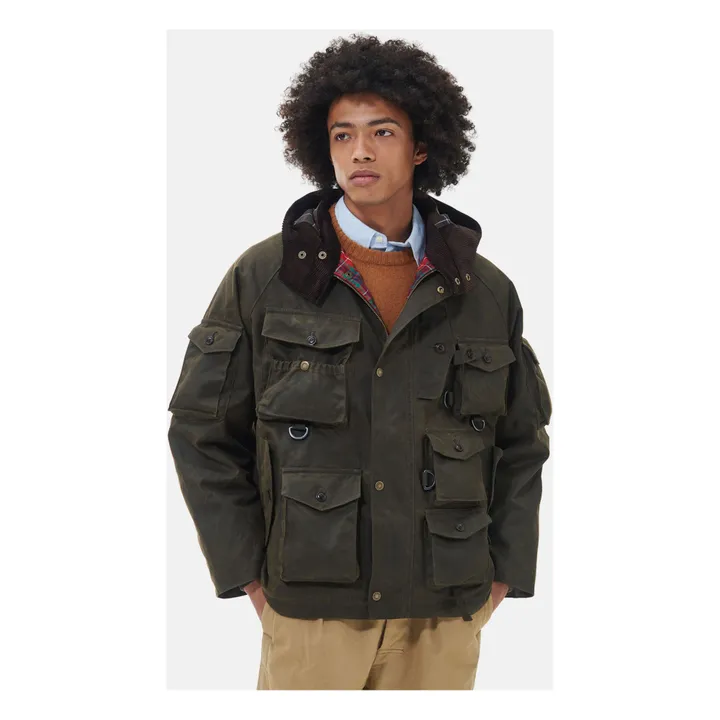 Barbour × BARACUTA wax jacket Barbour x Baracuta Porton Wax Jacket Olive | Cultizm