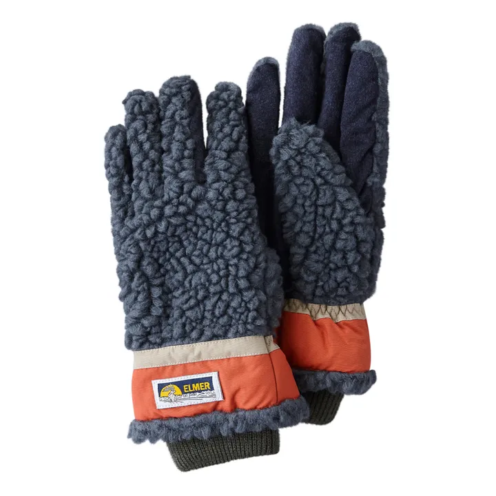 Handschuhe Teddy Wolle | Grün-grau- Produktbild Nr. 0