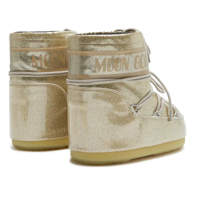 Moon Boot Icon Low Glitter | Gold