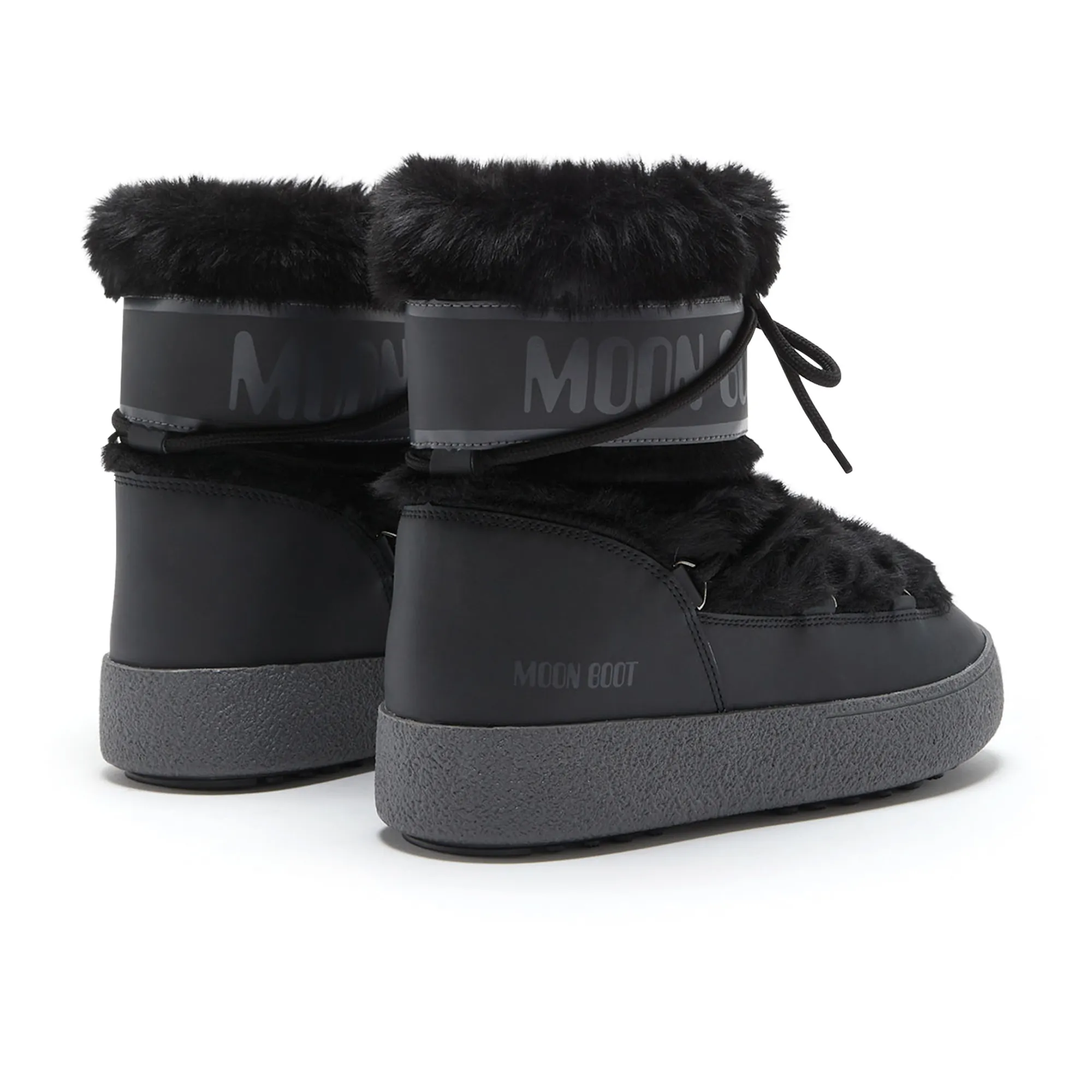 ミドルブーツ MOON BOOT LTRACK TUBE FAUX-FUR BLACK BOOTS BLACK Moon Boot LTrack Faux-Fur Boots | Black | FARFETCH