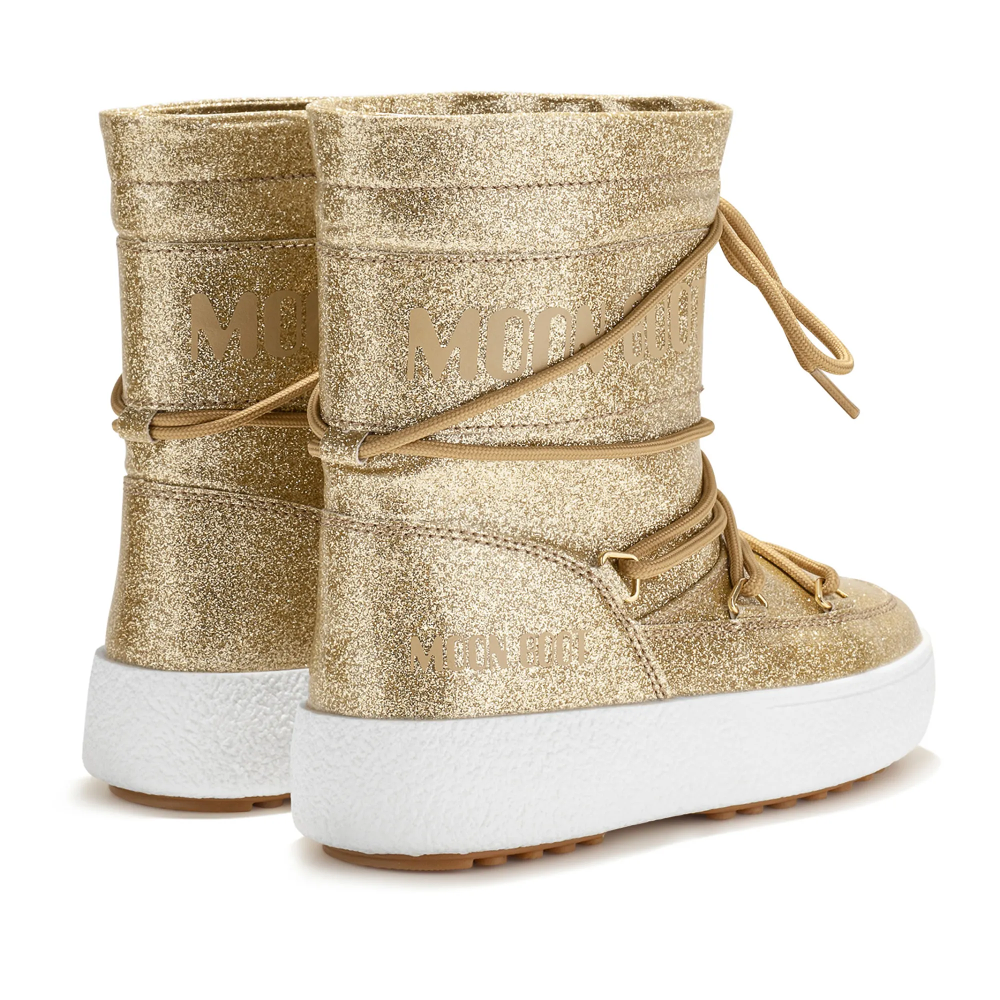 Moon Boot Moon Boot Jtrack Tube Glitter Gold Smallable