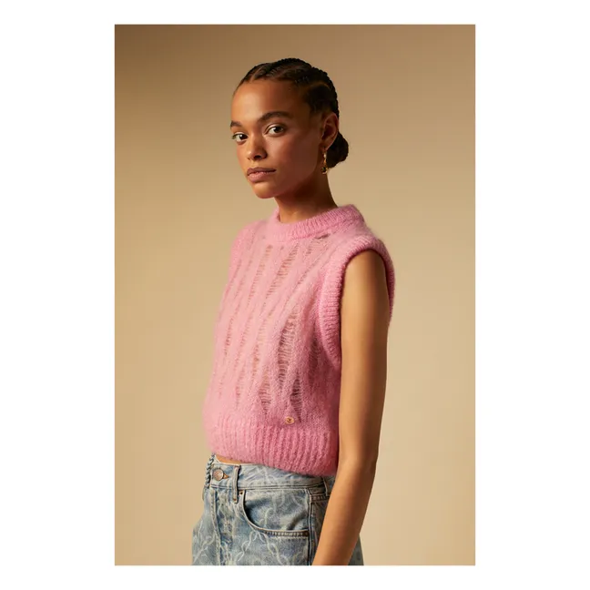 Ärmelloser Pullover Mariza Kid Mohair | Rosa