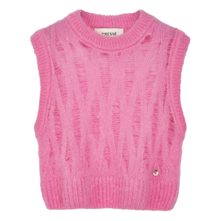 Ärmelloser Pullover Mariza Kid Mohair | Rosa- Produktbild Nr. 0