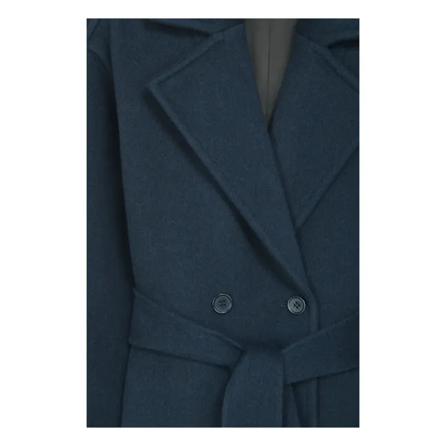 Abrigo de lana Dalia | Azul Marino