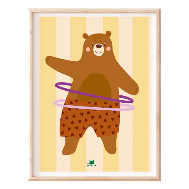 Hula Hoop Bear poster